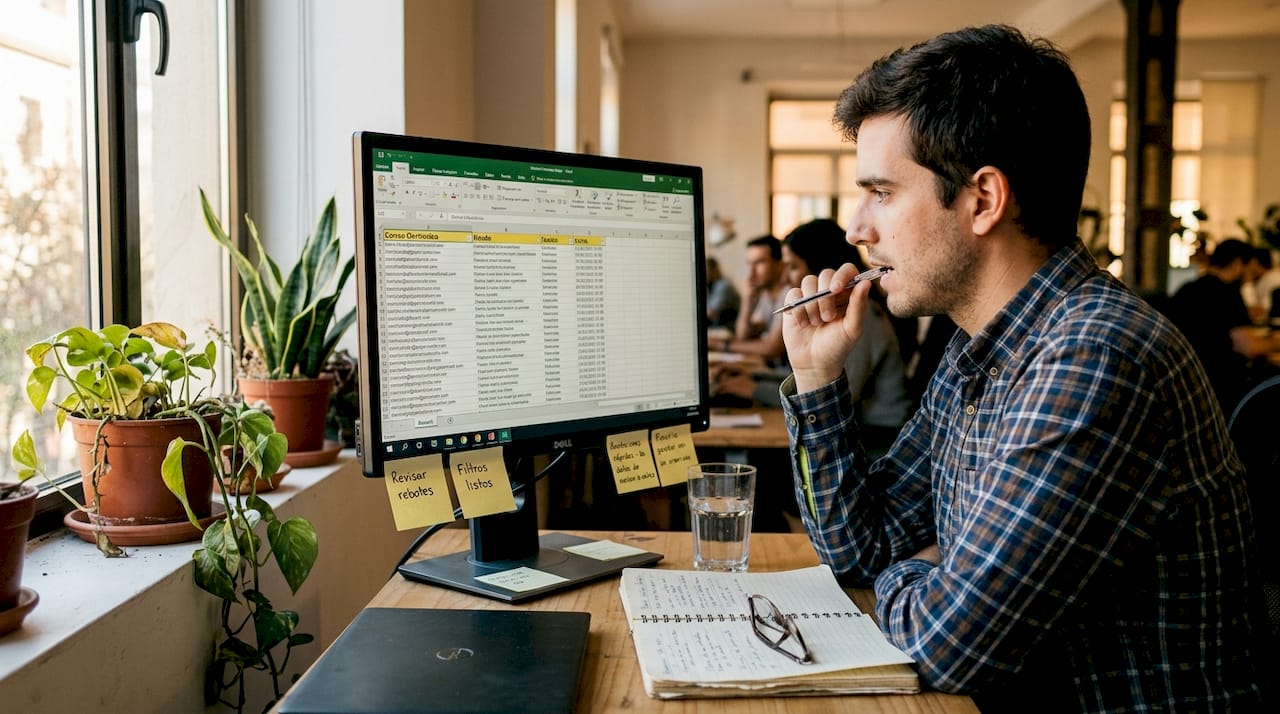 Especialista analizando la segmentación de campañas de email