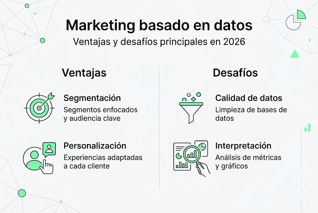 Infografía: principales beneficios y retos del marketing basado en datos