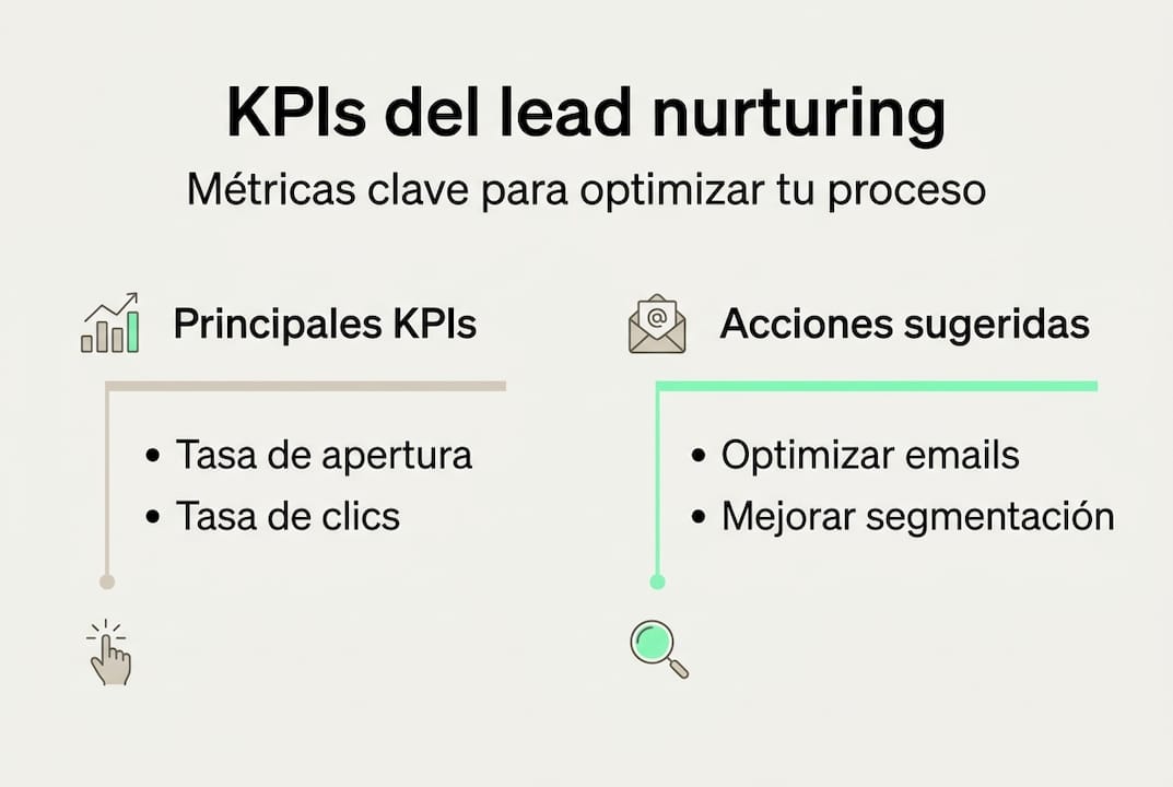 Infografía: indicadores clave para medir la nutrición de leads