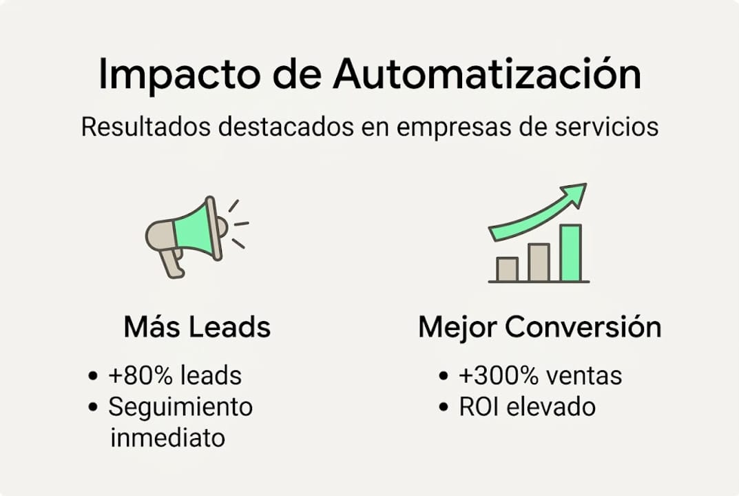Resumen visual de los resultados obtenidos en la automatización del marketing