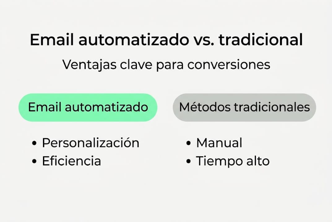 Infografía: diferencias clave entre el email automatizado y el correo tradicional