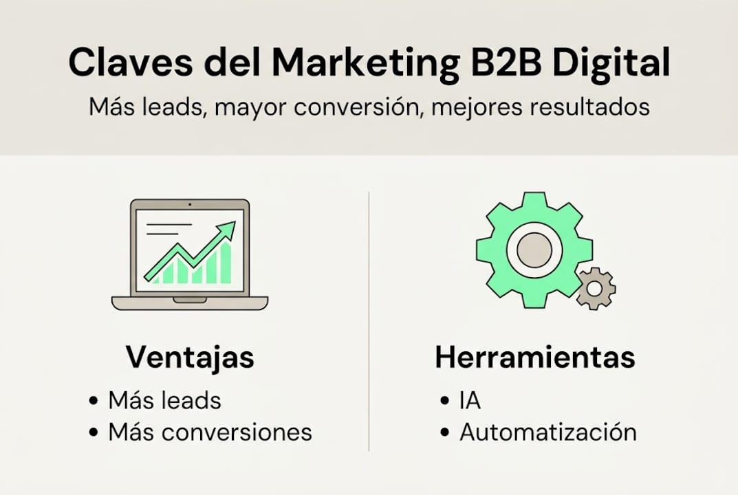 Infografía: principales beneficios del marketing digital en el sector B2B