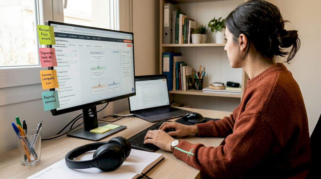 Profesional especializada en la implementación de estrategias de automatización para marketing digital