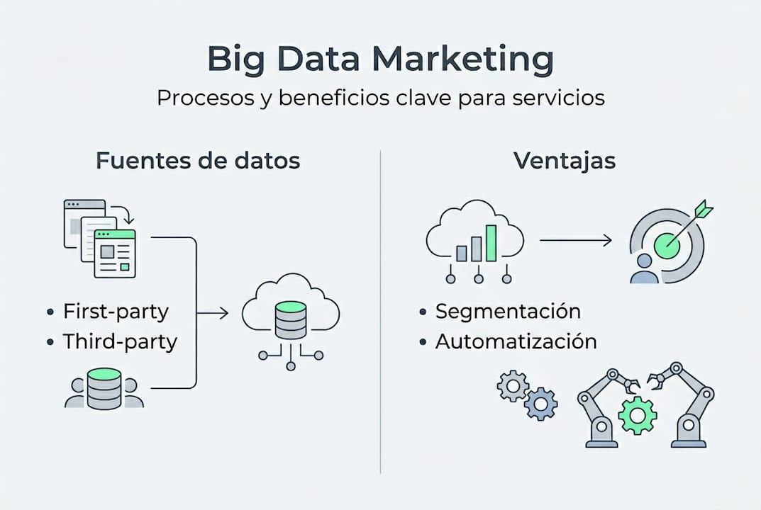 Infografía: principales fuentes y beneficios del marketing basado en big data