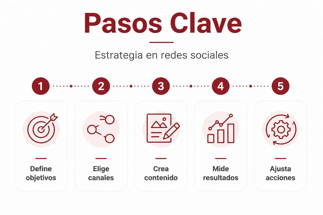 Guía visual para crear una estrategia efectiva en redes sociales