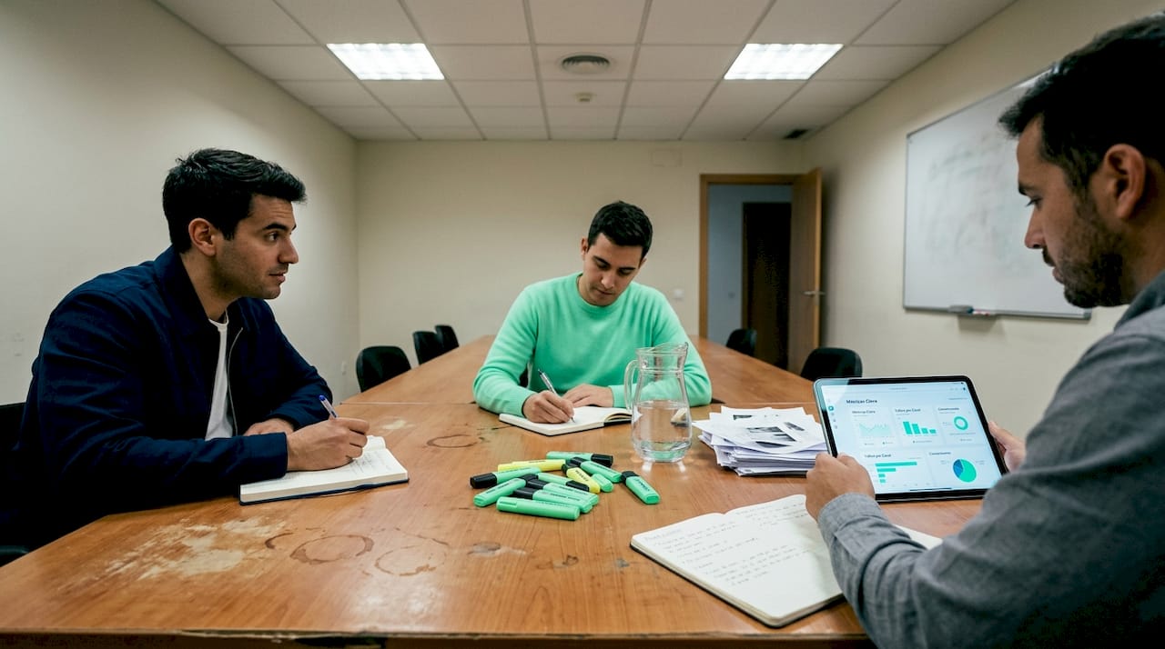 El equipo trabajando en conjunto para mejorar las estrategias de conversión de clientes potenciales.