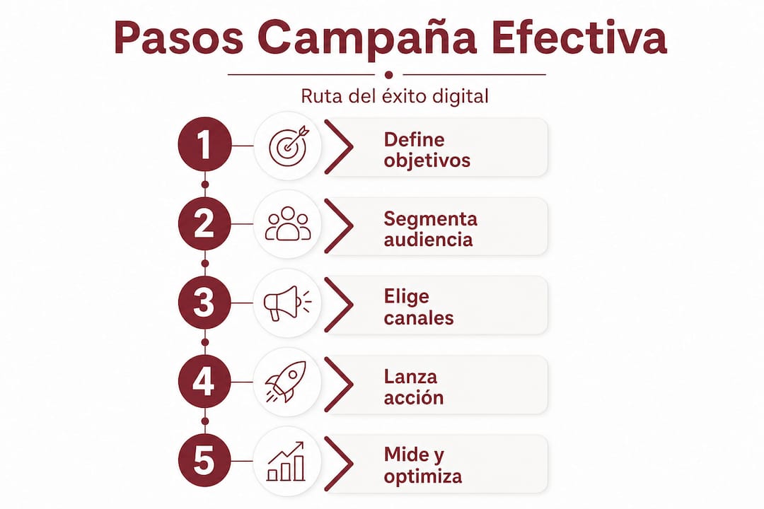 Descubre en esta infografía las claves para llevar a cabo una campaña exitosa paso a paso.