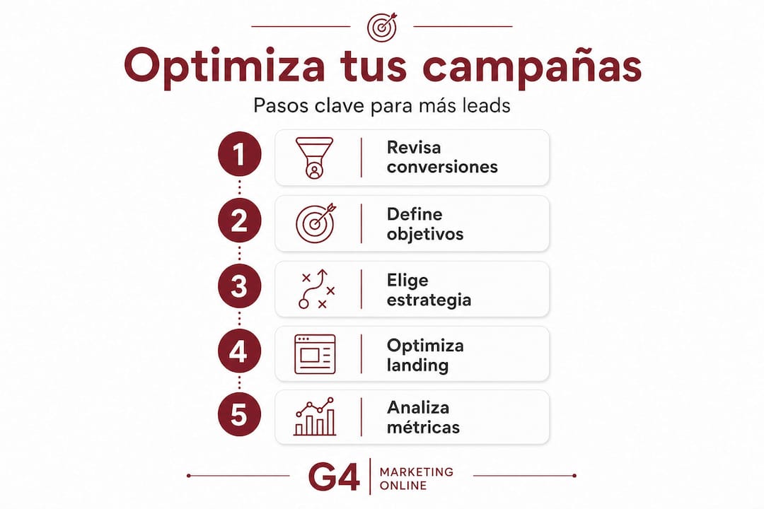 Infografía: Cómo mejorar el rendimiento de tus campañas en Google Ads paso a paso