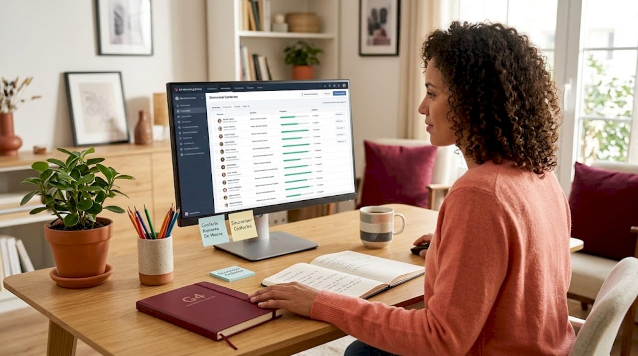 Gestión profesional de clientes y sincronización de datos desde tu oficina en casa
