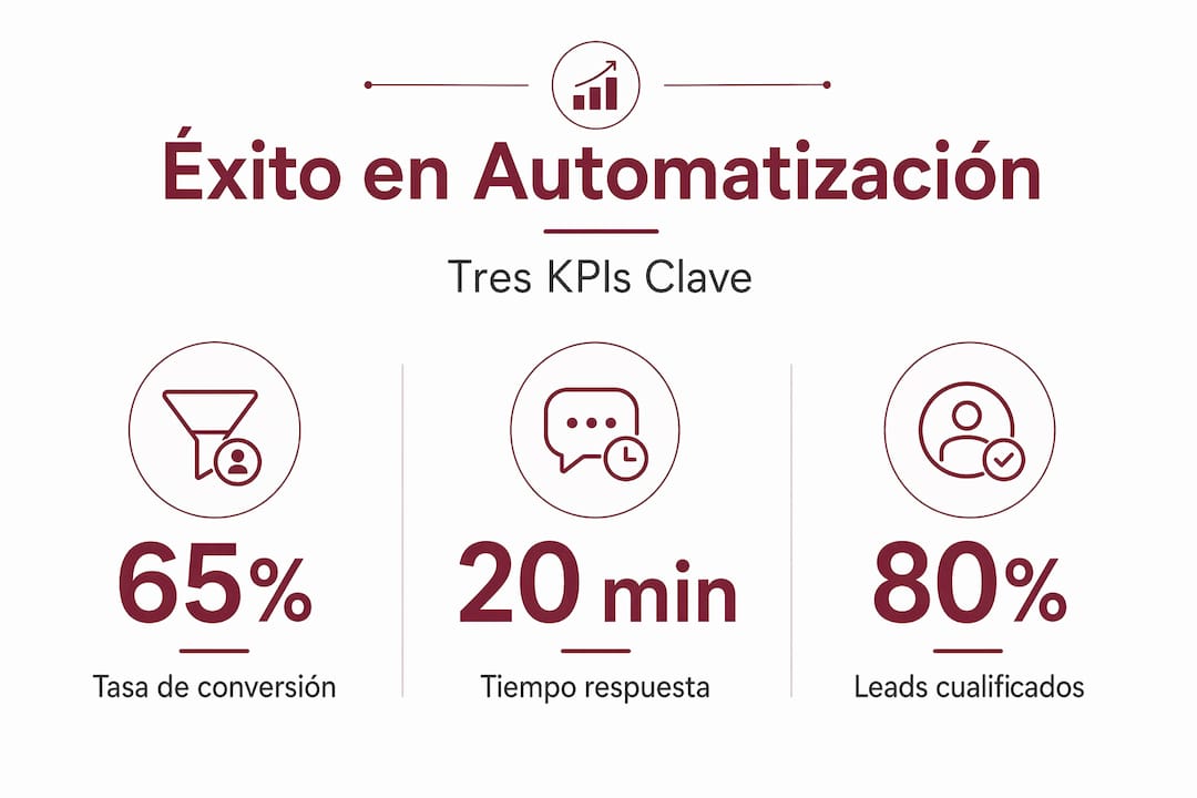 Infografía con los principales indicadores de éxito en la automatización del marketing