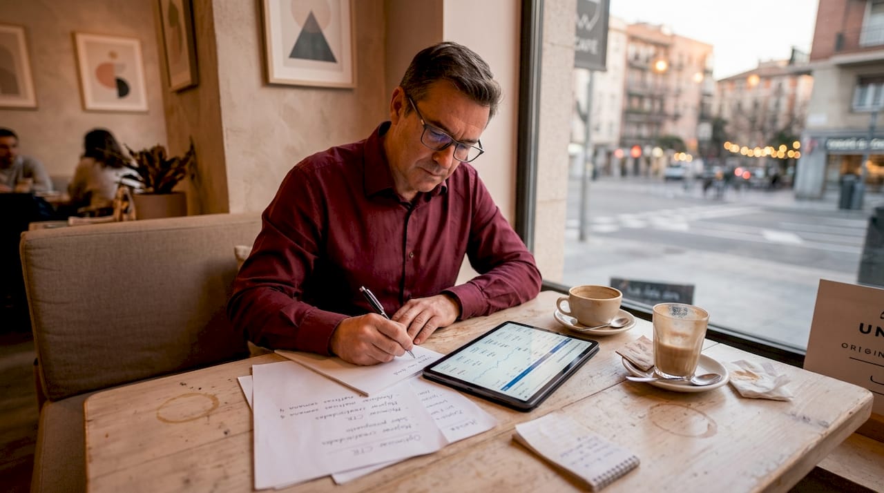 Especialista analizando las oportunidades de optimización en el presupuesto publicitario de la empresa.