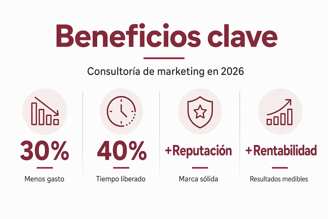 Resumen visual con los principales indicadores del impacto generado por la consultoría