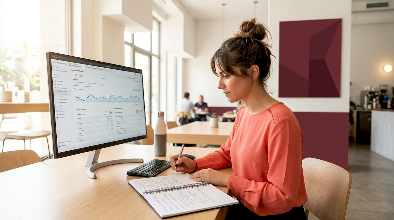 Especialista en SEO analizando el nivel de autoridad de un sitio web