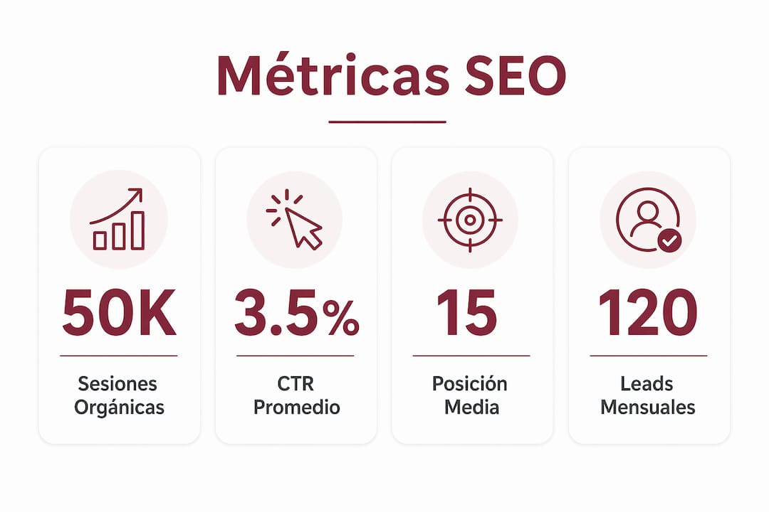 Infografía con los principales indicadores de SEO que impactan en las ventas