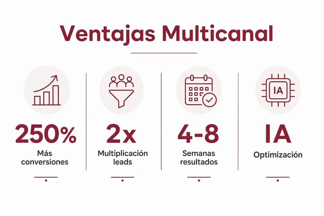 Infografía sobre los beneficios de implementar campañas multicanal