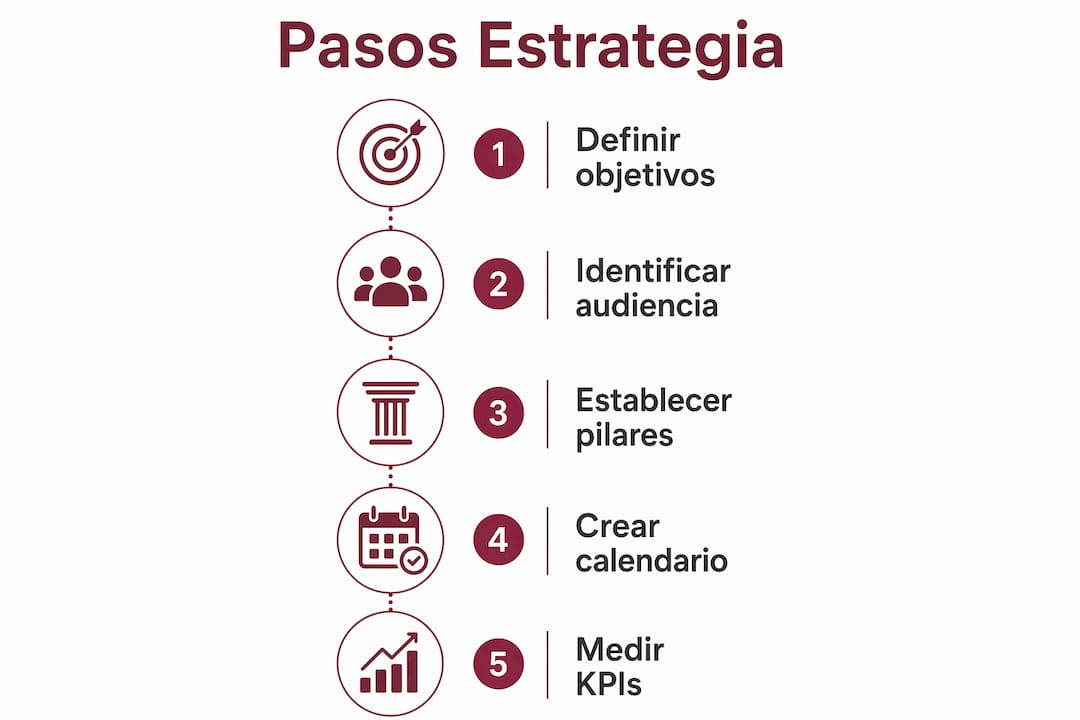 Infografía: guía paso a paso para crear una estrategia de contenidos efectiva