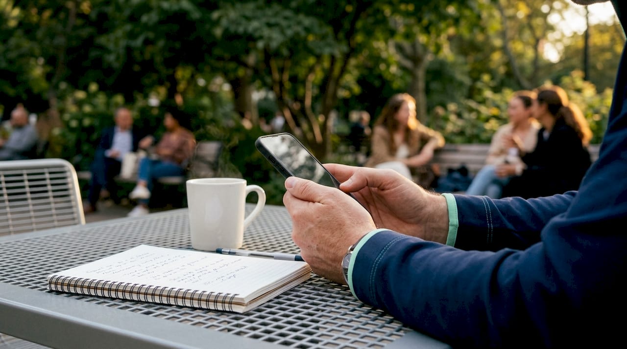 Personas interactuando con su móvil para campañas de remarketing