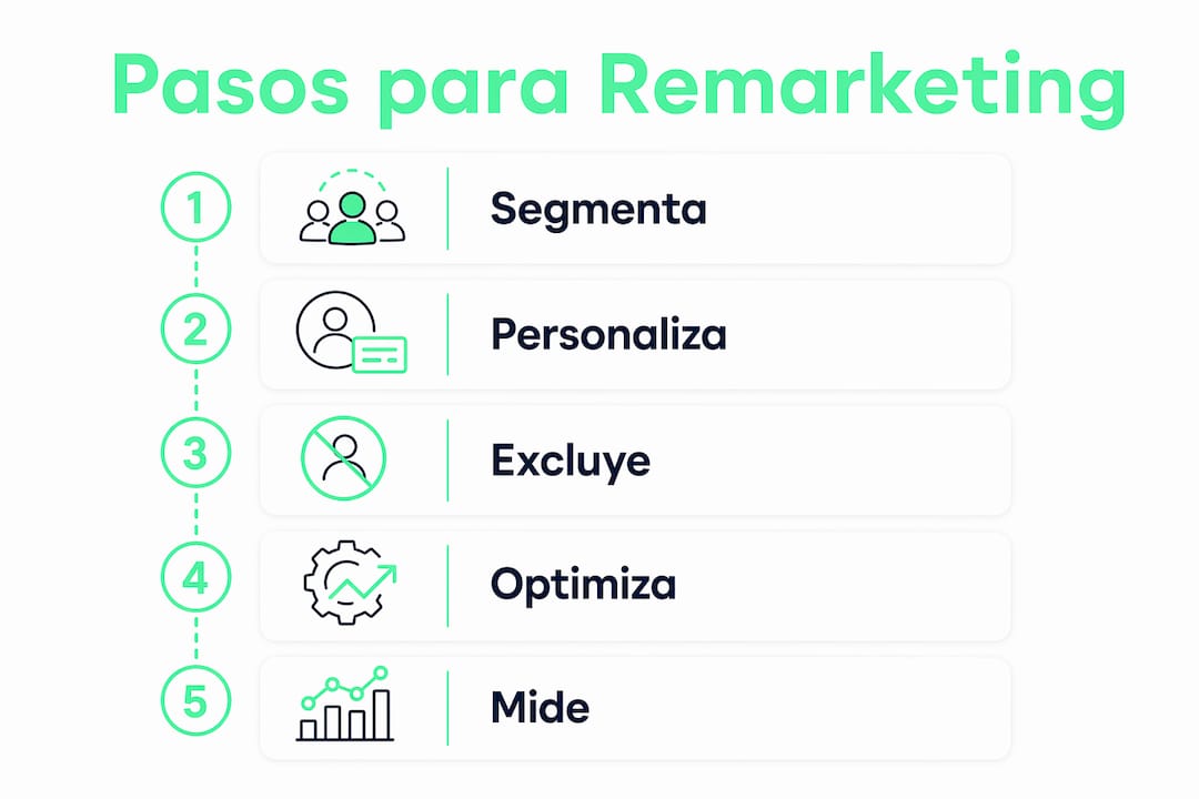 Infografía con las claves para hacer un remarketing exitoso paso a paso