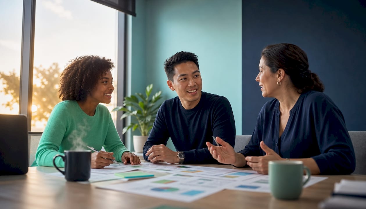 El equipo se reúne para crear mensajes personalizados