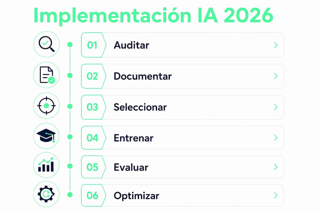 Infografía: cómo incorporar la inteligencia artificial en tu estrategia de marketing digital, paso a paso