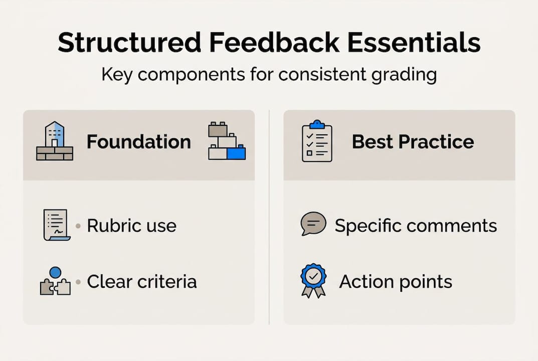 Infographic of key structured feedback components