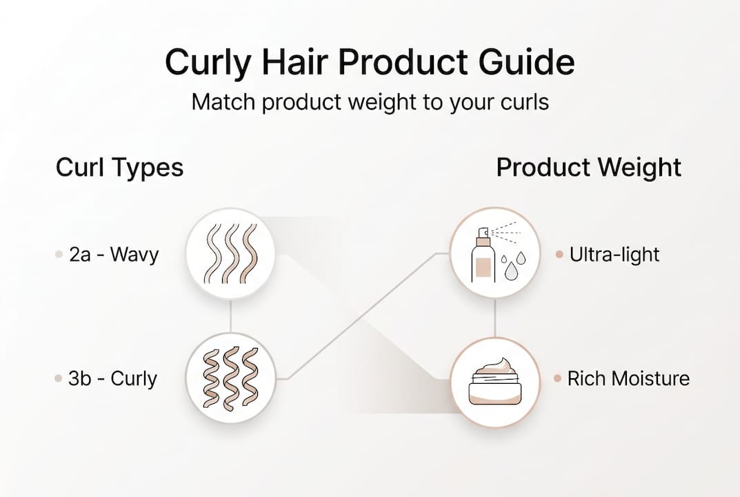 Infographic matching curls to product weight