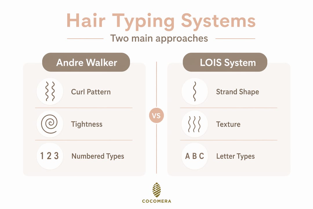 Infographic comparing Andre Walker and LOIS hair typing