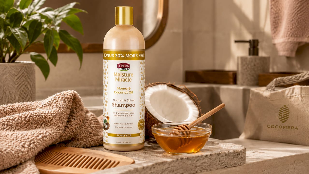 African Pride Moisture Miracle Honey & Coconut Oil Shampoo 473ml