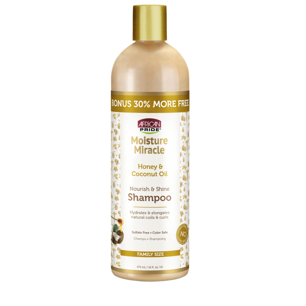 African Pride Moisture Miracle Honey & Coconut Oil Shampoo 473ml