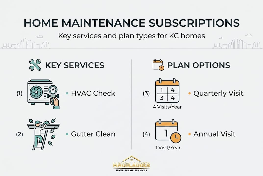 Infographic summarizing services and plan types