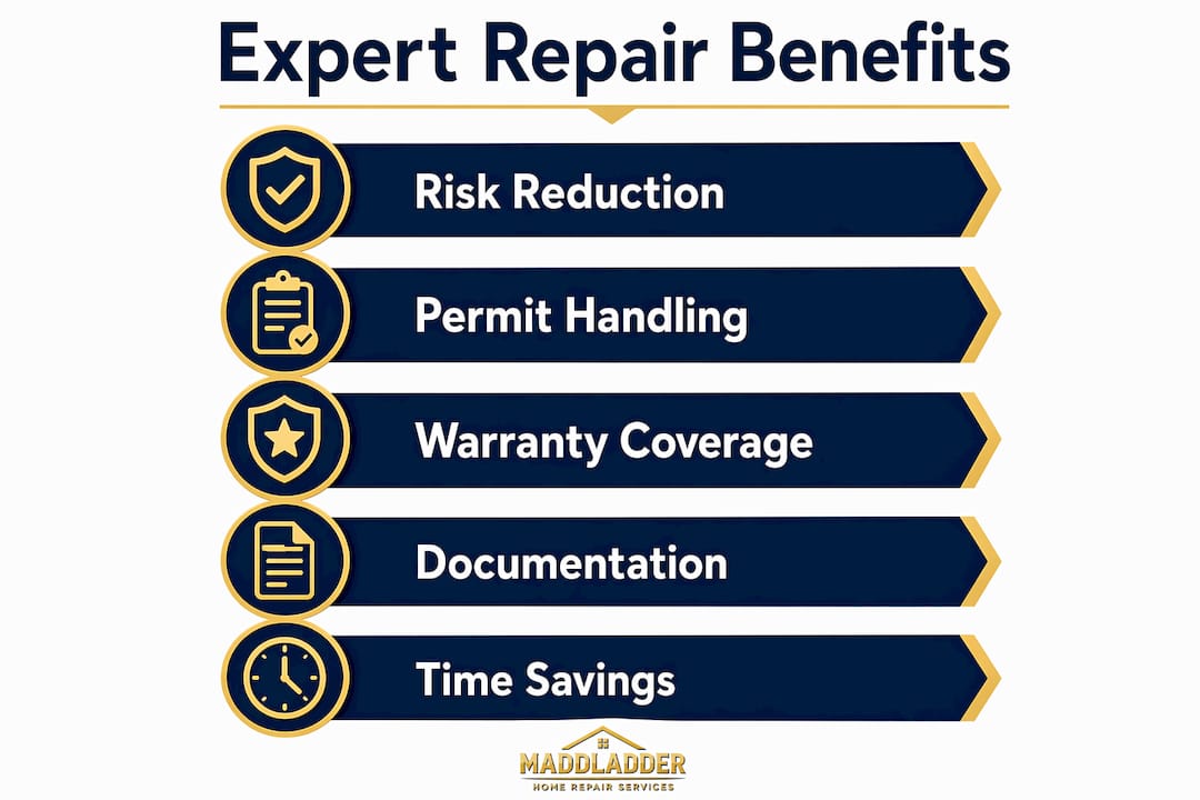 Infographic highlighting benefits of professional home repairs