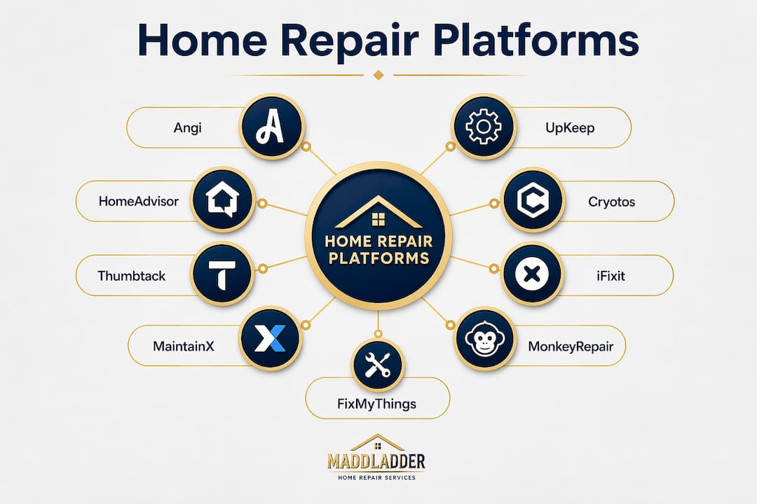 Infographic of top home repair platforms hierarchy