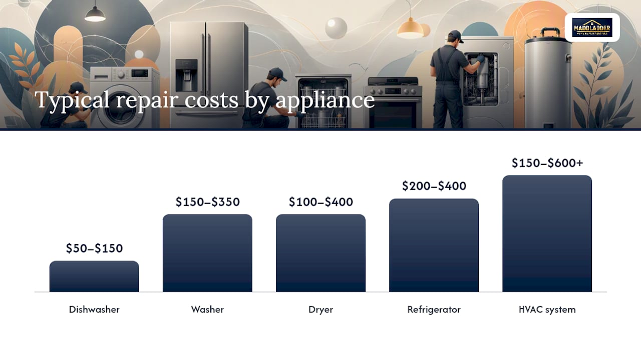 How long do appliances last, and what do repairs typically cost? — overview diagram