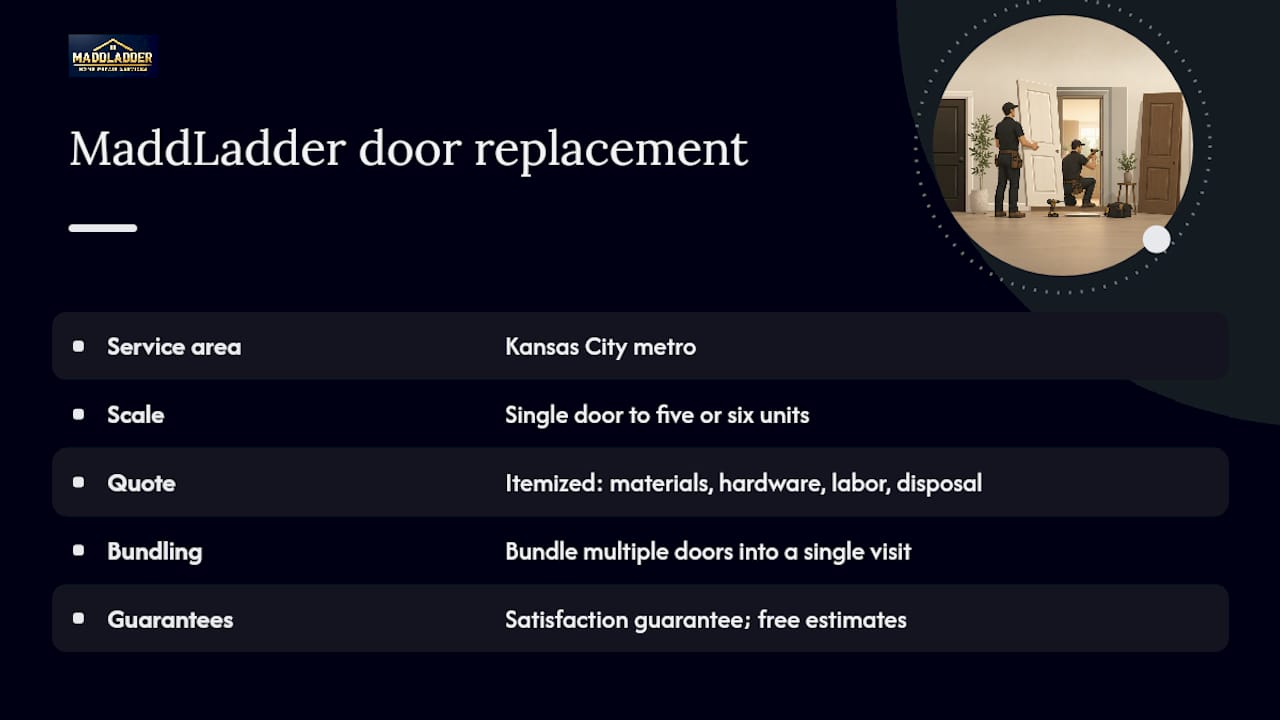 How MaddLadder Handles Interior Door Replacement — overview diagram