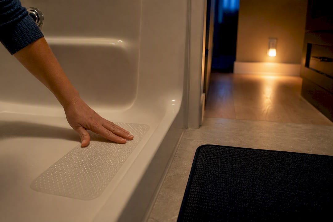Non-slip tread and stable bath mat