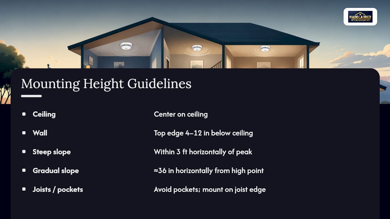 How High Should You Mount a Smoke Alarm? — overview diagram