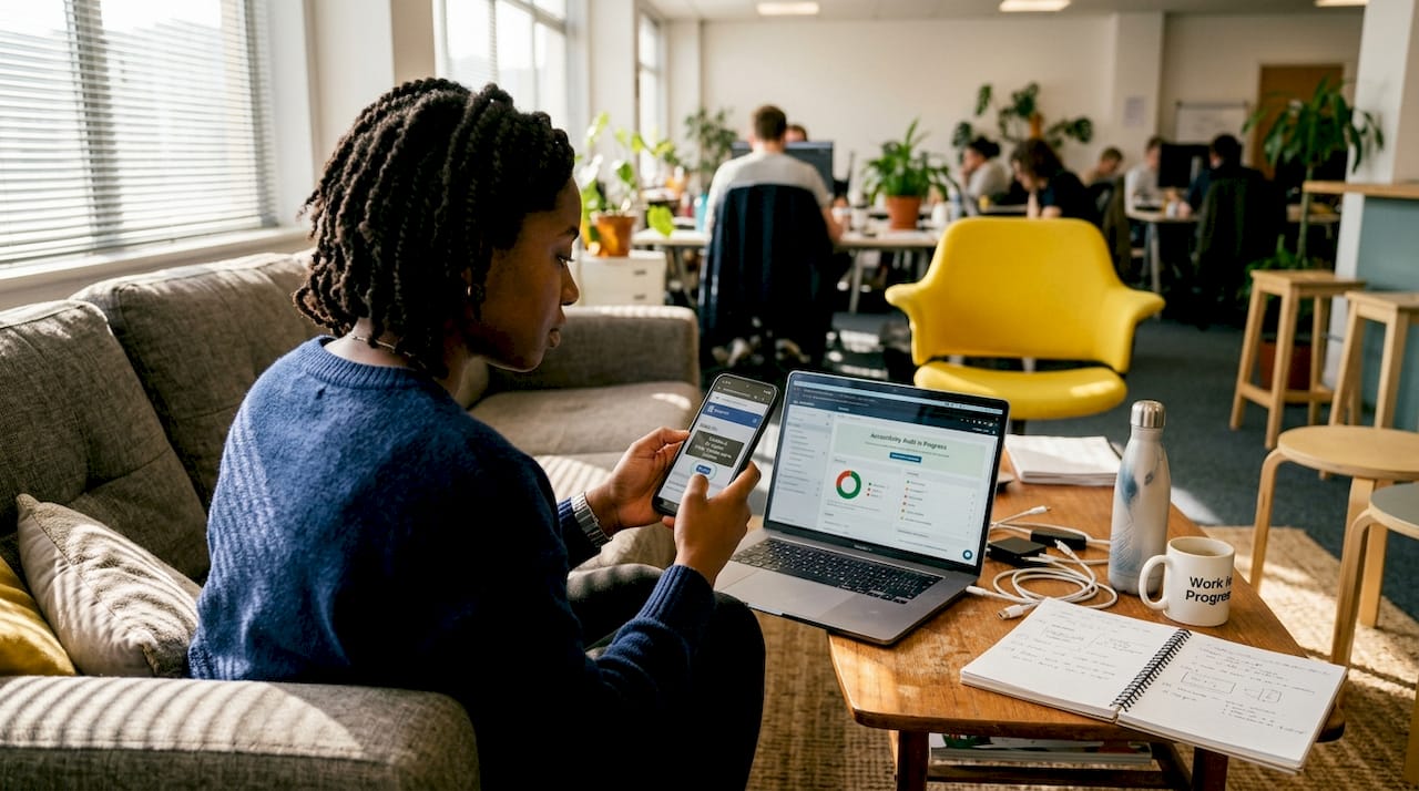 Specialist testing mobile website accessibility