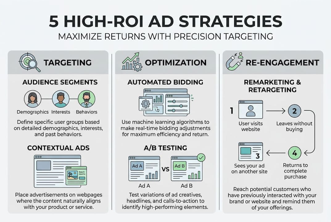 Infographic illustrates top ROI ad strategies