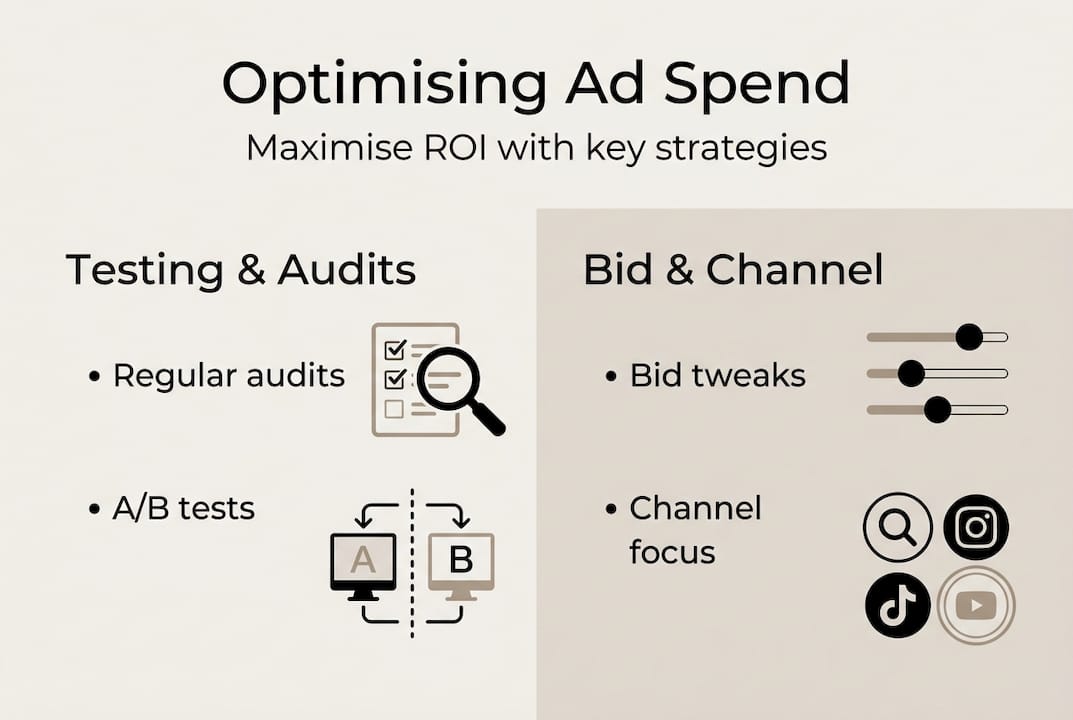 Infographic on ad spend optimisation strategies