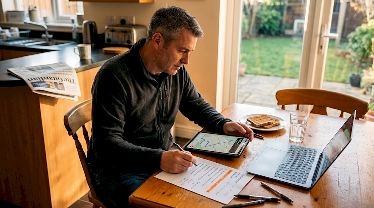 Business owner testing website navigation