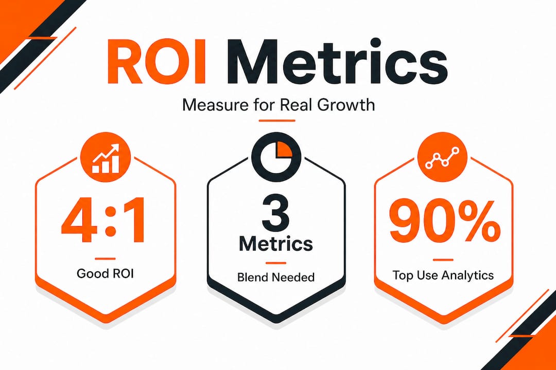 Infographic illustrating digital marketing ROI statistics