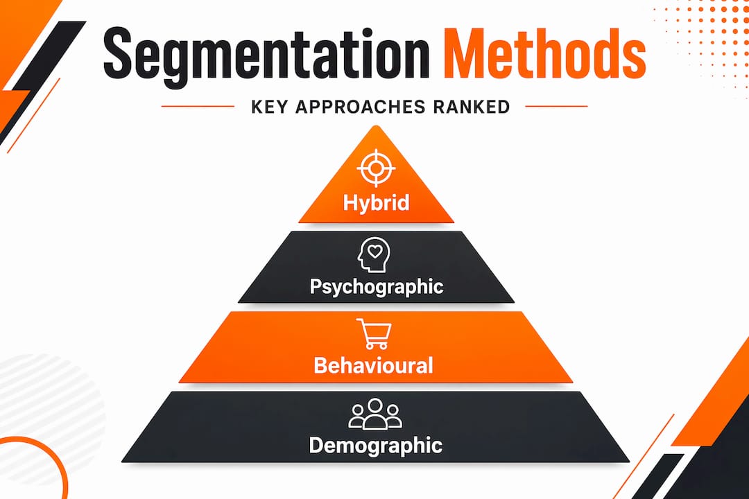 Infographic pyramid of segmentation methods
