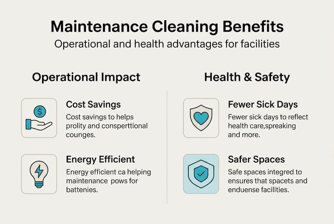 Infographic on maintenance cleaning benefits