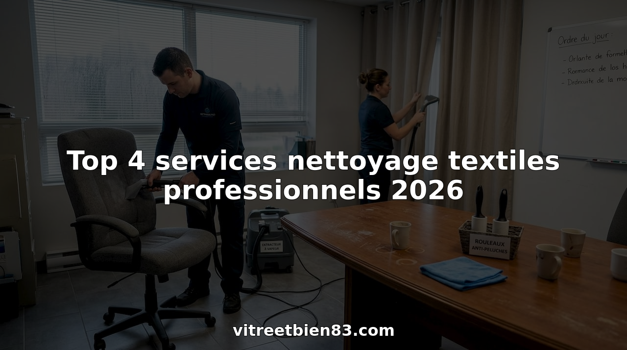 Des professionnels de l’entretien s’occupent du nettoyage des textiles au sein des bureaux.