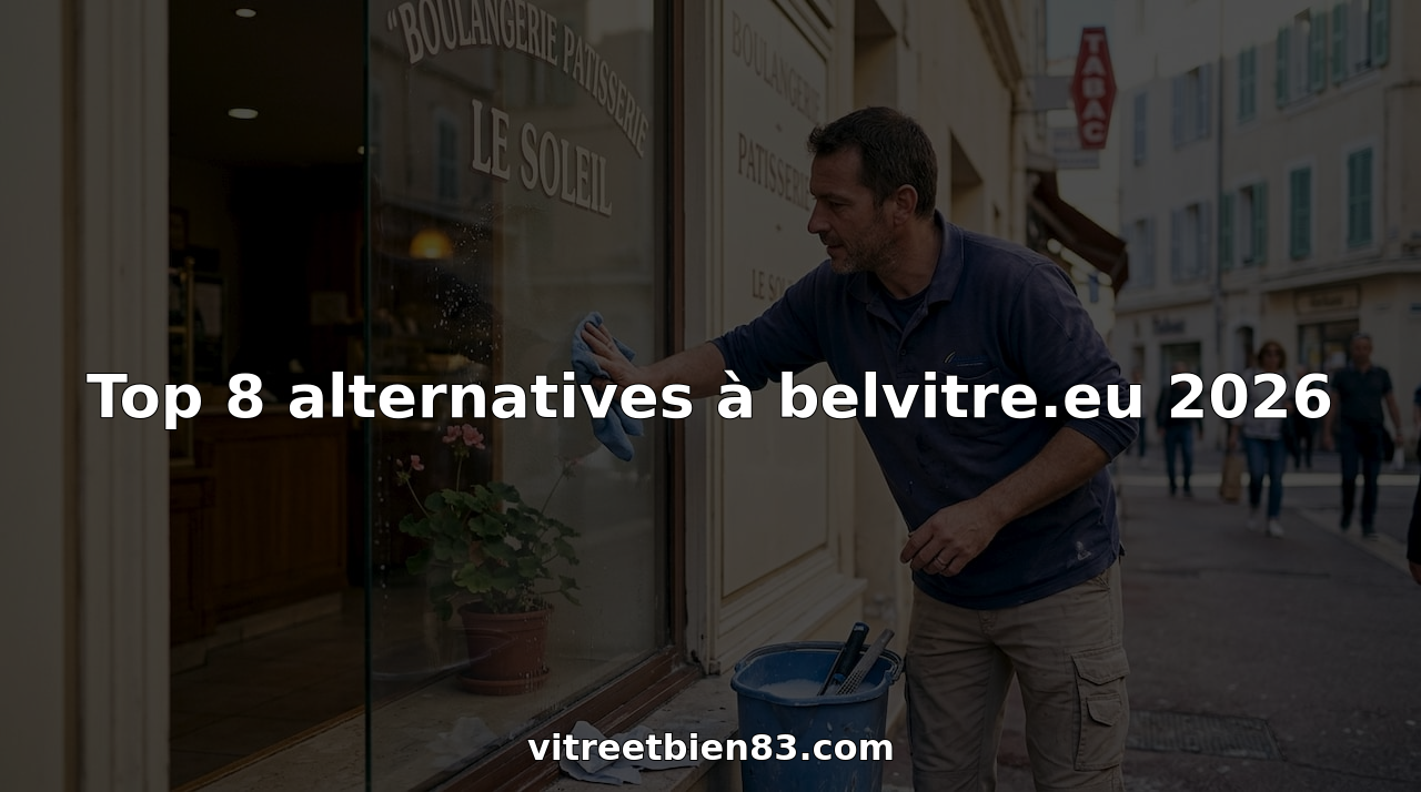 À Toulon, un laveur de vitres s’affaire devant la vitrine d’un commerce, donnant un coup d’éclat à la devanture.
