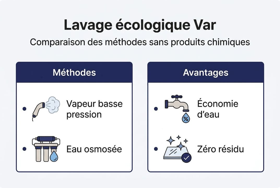 Infographie : Les méthodes de lavage écoresponsables dans le Var