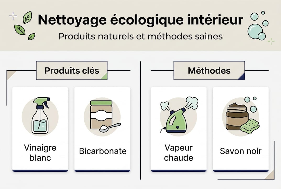 Infographie : astuces et produits naturels pour un intérieur sain