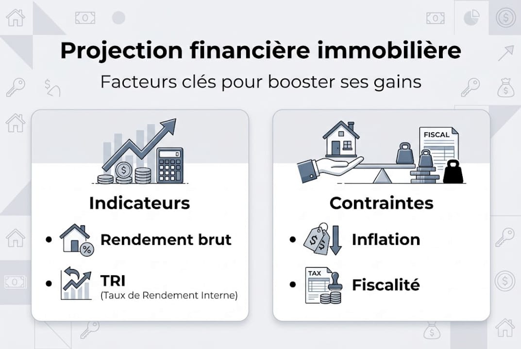 Infographie : les facteurs clés à prendre en compte pour établir des projections financières dans l'immobilier