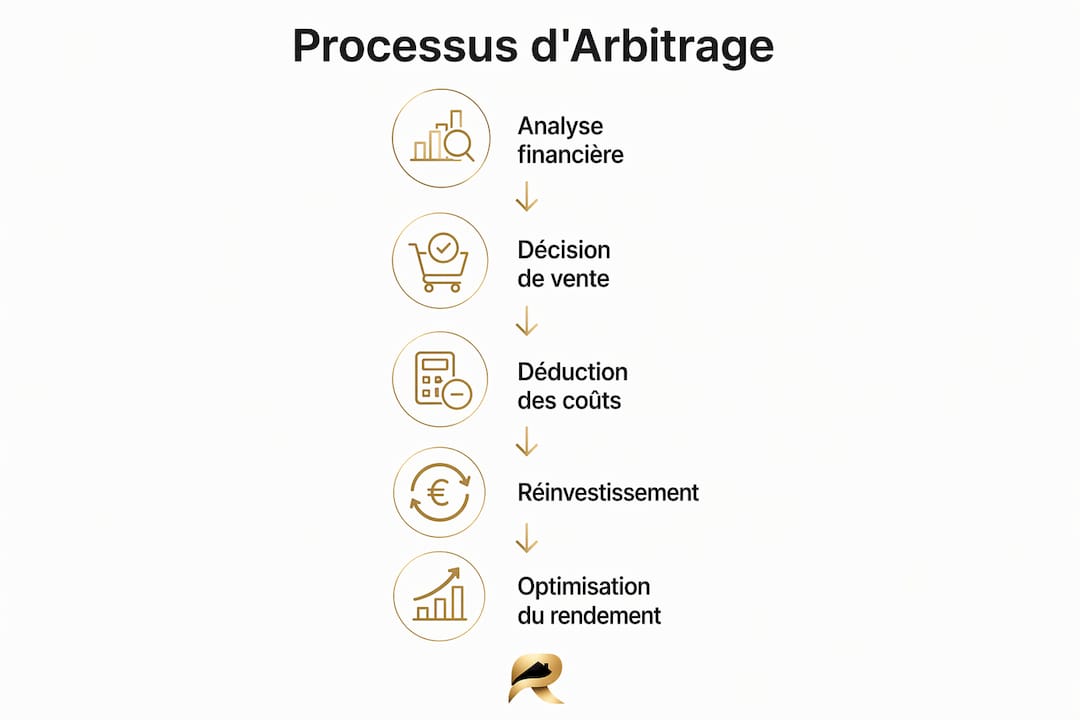 Visualisation des différentes étapes clés du processus d’arbitrage immobilier