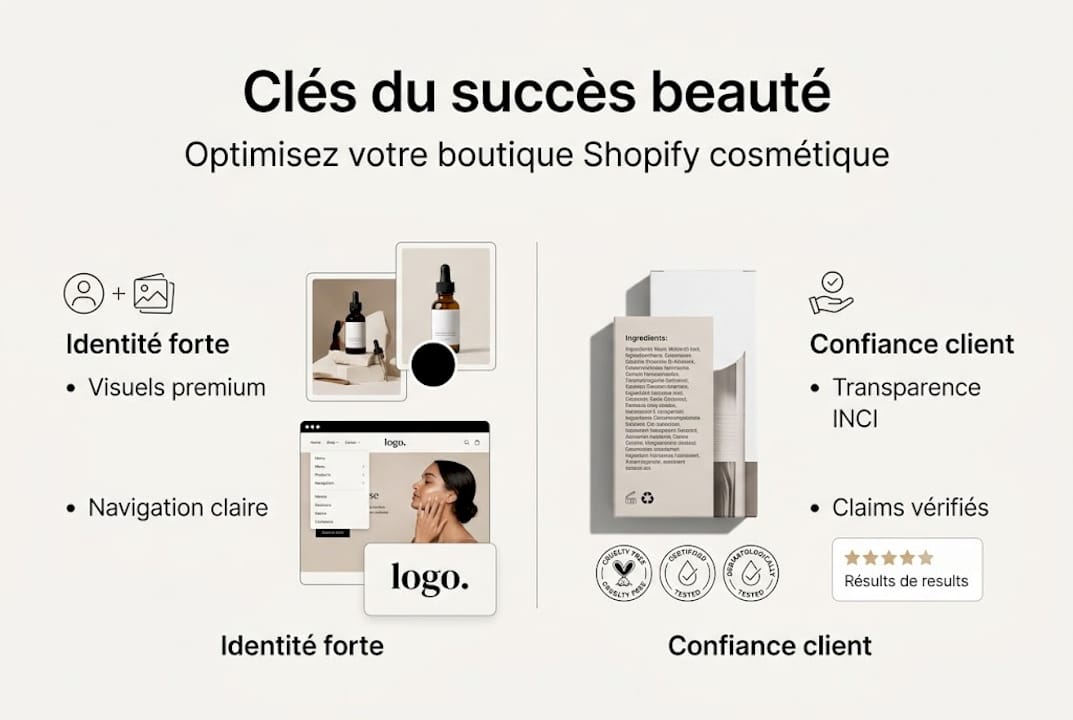 Découvrez notre infographie exclusive qui met en lumière les clés du succès pour les boutiques beauté sur Shopify.